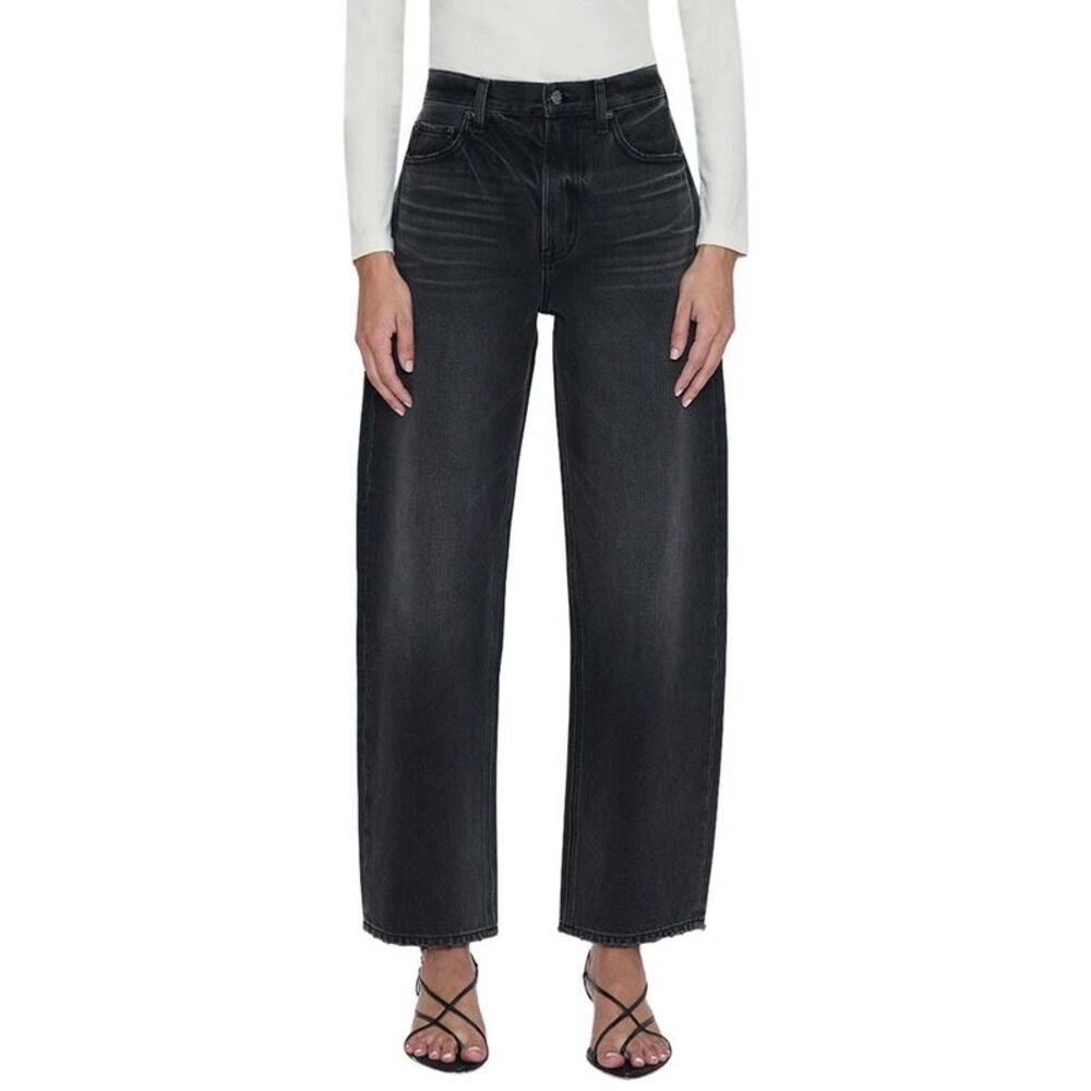 pistola High-Rise Wide Leg Jeans in Washed Black